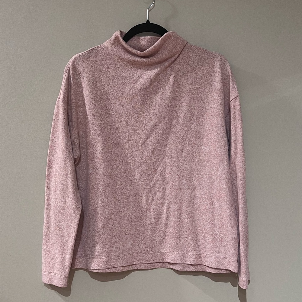 Uniqlo Pink Mock Knit Sweater